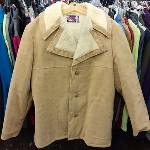 Vintage Winter Coat with Faux Wool Lining